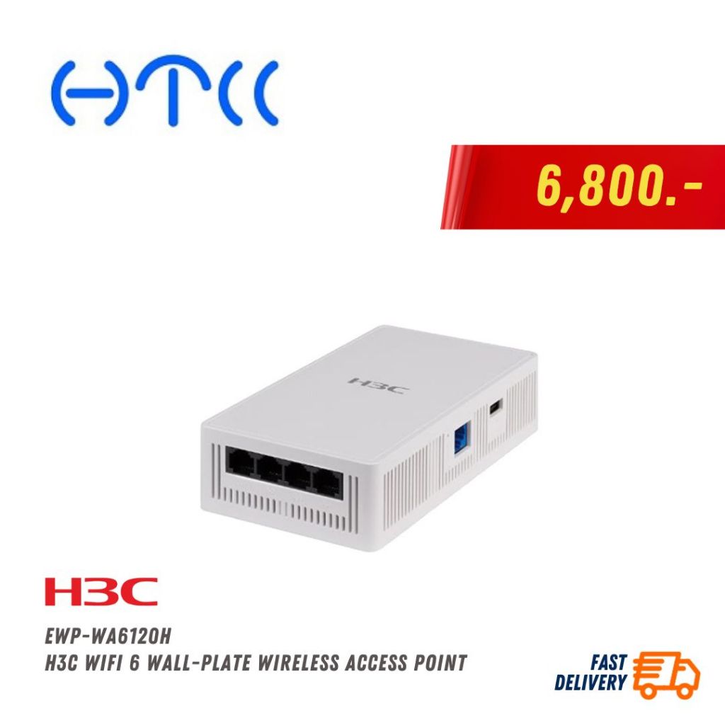 H3C WiFi 6 Wall-Plate Wireless Access Point ~ EWP-WA6120H
