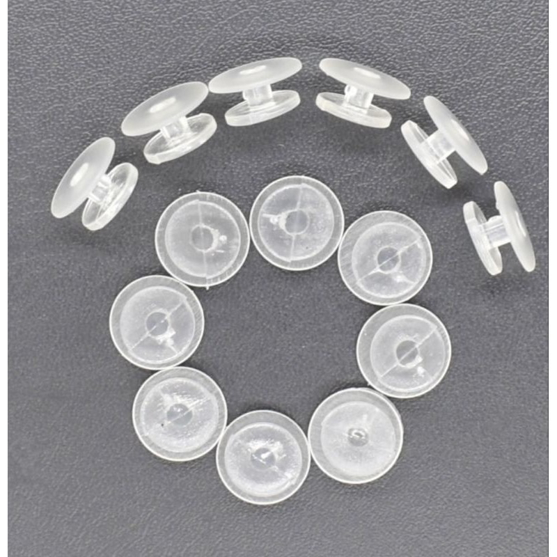 พร้อมส่ง แป้นติด Jibbitz สีดำ / สีใส ขนาด 12 MM ไซส์ Crocs ขนาดมาตรฐาน หมุดติดรองเท้า การ์ตูนตกแต่งรองเท้า
