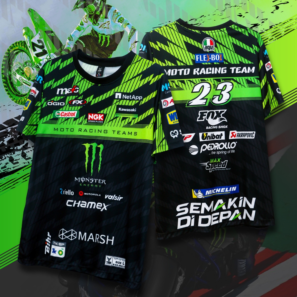เสื้อกีฬา คอกลม MOTO RACING TEAM No.23