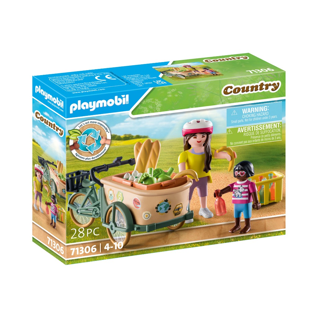 Playmobil 71306 Farmers Cargo Bike แอคชั่นฟิกเกอร์ ฟาร์ม2 จักรยานบรรทุกสินค้า