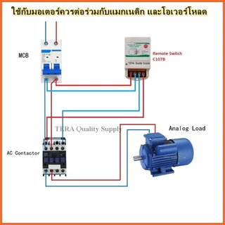 ชุด รีโมท ปั๊มน้ำ พร้อมเสาอากาศภายนอก รีเลย์ 40A สวิตช์รีโมตควบคุมปั๊มน้ำ ระยะไกล remote power switch (7 mode)