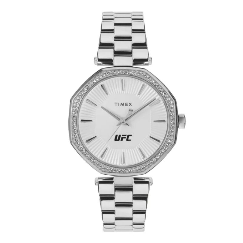 TIMEX TW2V83200 UFC Jewel นาฬิกาข้อมือผู้หญิง สายสแตนเลส สีเงิน หน้าปัด 36 มม.