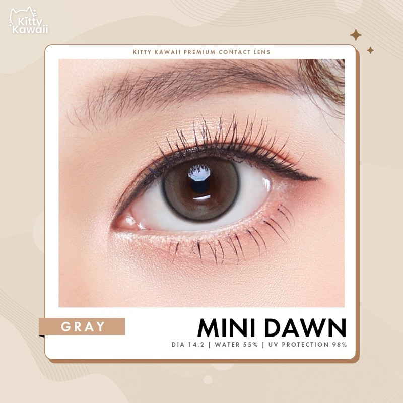รุ่นวอนยอง IVE ⭐️ คอนแทคเลนส์ Mini Dawn Brown / Gray / Light Brown (Kitty Kawaii) ขนาดมินิ 🌷 - 3