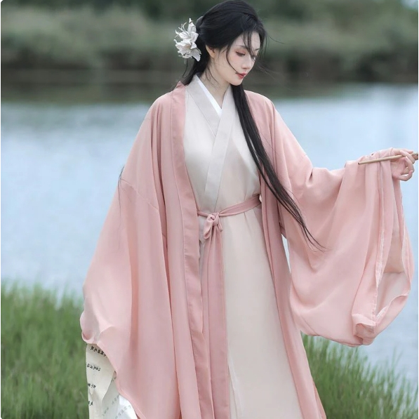 ชุด Hanfu ของผู้หญิง ชุดเต้นรำ Hanfu แบบดั้งเดิมของจีน ชุดคอสเพลย์คาร์นิวัลสำหรับผู้หญิง ชุดสีแดงและสีขาวฤดูร้อน