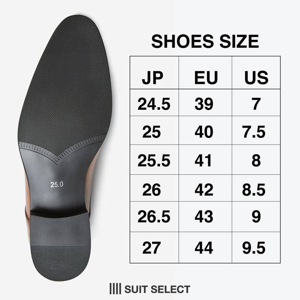 SUIT SELECT Straight Tip Dress Shoes (Dark Brown) รองเท้าหนังน้ำตาล