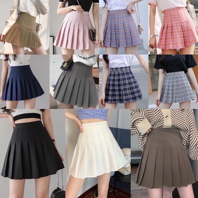 กระโปรงพลีท กระโปรงเทนนิส มีซับในตัว พร้อมส่งจากไทย แมทช์ได้กับทุกชุด ทันสมัย ใส่สบาย ทรงสวย มีให้เลือกถึง 10สี #064