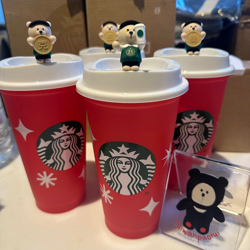 (พร้อมส่ง✳️) 🇹🇼 Starbucks Taiwan สตาร์บัคส์ไต้หวัน Stopper & Reuseable Cup