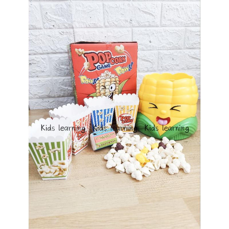 Kids learning PopCorn Game แข่งกันรับป๊อบคอร์น เกมส์ครอบครัว