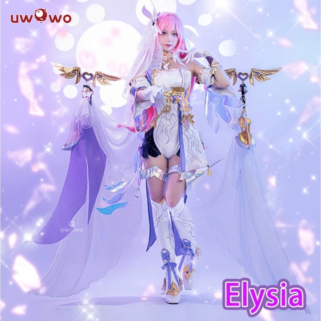 UWOWO Honkai Impact 3: Elysia Cosplay Costume Herrscher of Human Ego Female Game Cosplay Halloween C