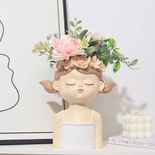 กระถางผู้หญิงมงกุฏไซด์กลาง 20cm จัดสวน ของแต่งบ้าน เรซื่น ต้นไม้