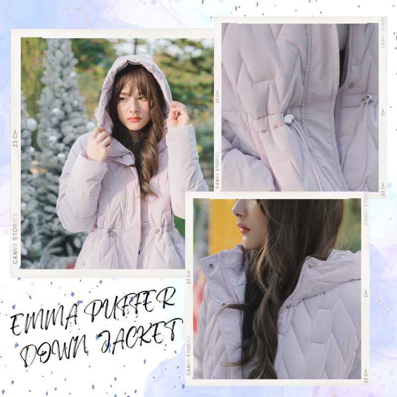 เสื้อกันหนาวขนเป็ด เสื้อขนเป็ด Emma puffer down jacket แจ็คเก็ตกันหิมะ กันน้ำ กันหนาวติดลบ