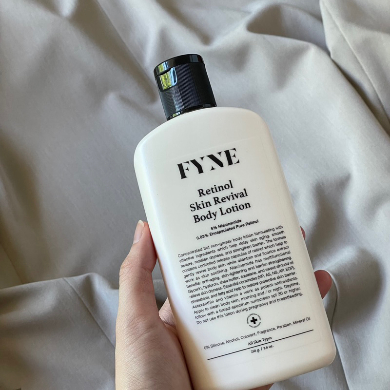 (used) fyne retinol body lotion