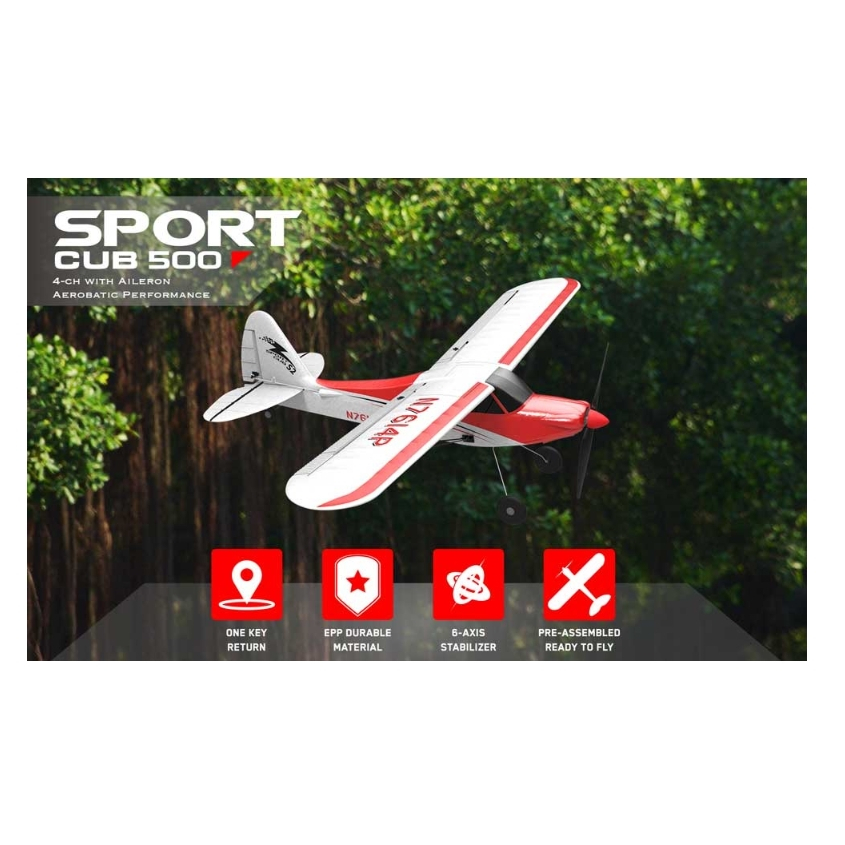 [เครื่องบินไฟฟ้า] เครื่องบิน 4CH Volantex : Sport CUB 500 เครื่องบินบังคับ มีไจโรในตัว บินง่าย มือใหม่เล่นได้