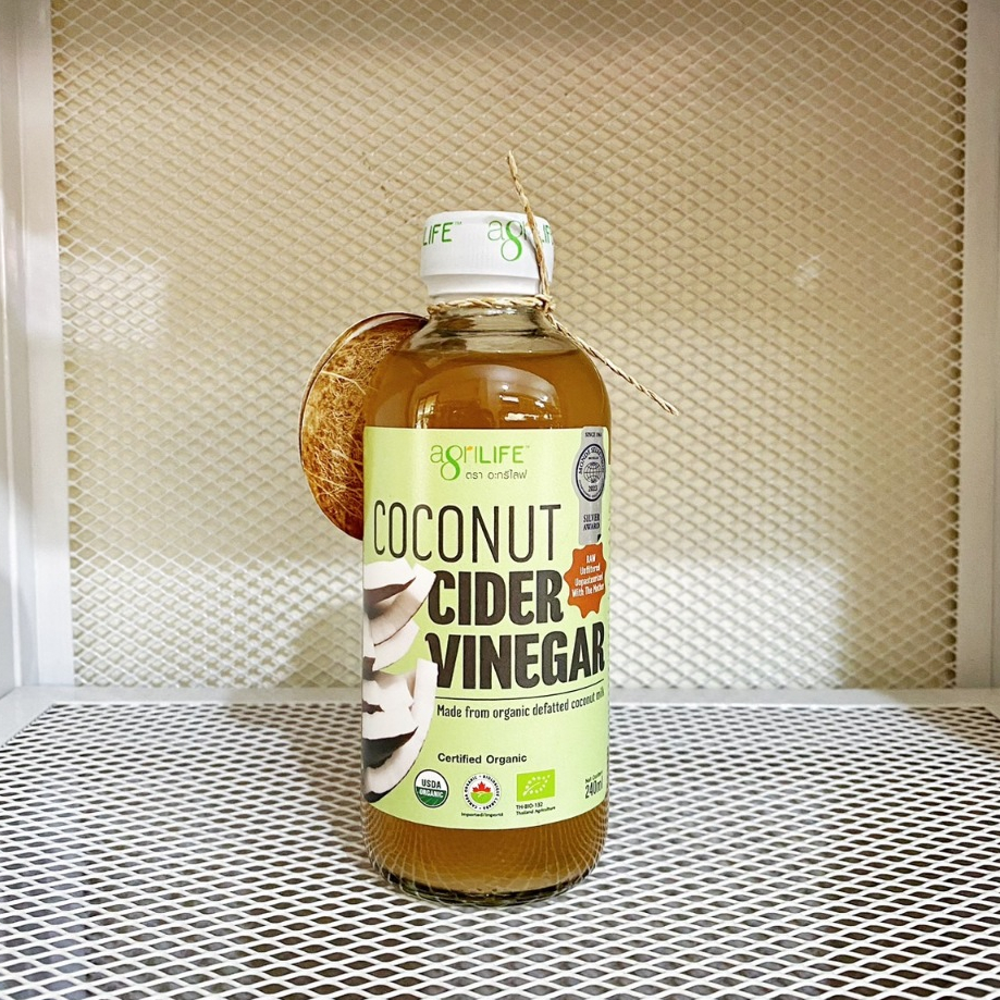 ขนาดทดลอง Coconut Cider Vinegar USDA Organic (ปริมาณสุทธิ 240 ml.) น้ำส้มสายชูหมัก ธรรมชาติจาก มะพร้าว ออร์แกนิก ไซเดอร์