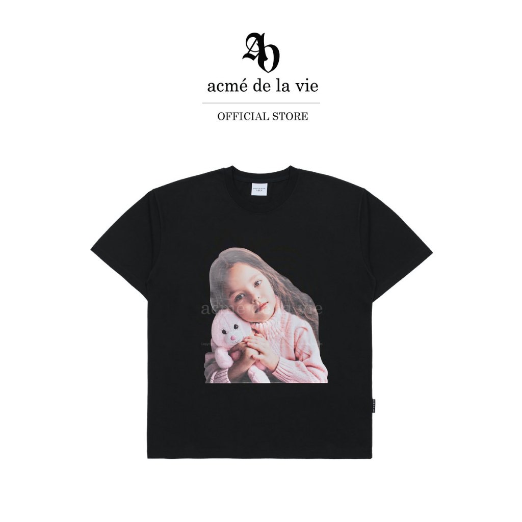 ADLV เสื้อยืด Oversize Baby Face Rabbit Doll Short Sleeve T-Shirt Black Black (50041OBFSSUF3BKXX)