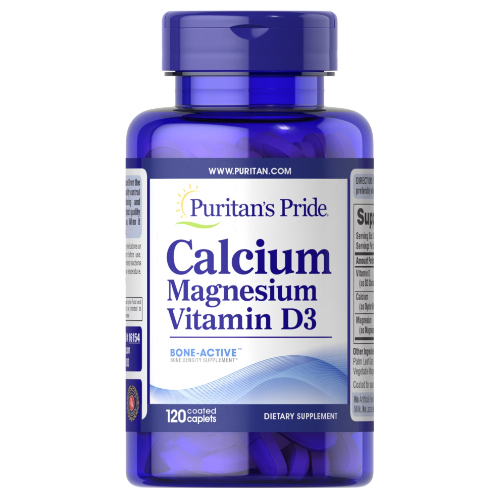 Puritan Calcium Magnesium vitamin D3 1000 mg/500 mg/400 iu 120 Caplets แคลเซี่ยมคุณภาพสูงจากอเมริกา