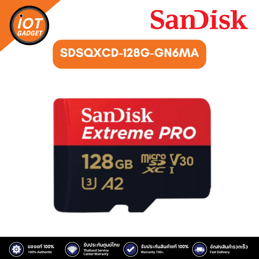 Sandisk SDSQXCD-128G-GN6MA ไมโครเอสดีการ์ด SanDisk Extreme PRO microSDXC™ UHS-I 128GB