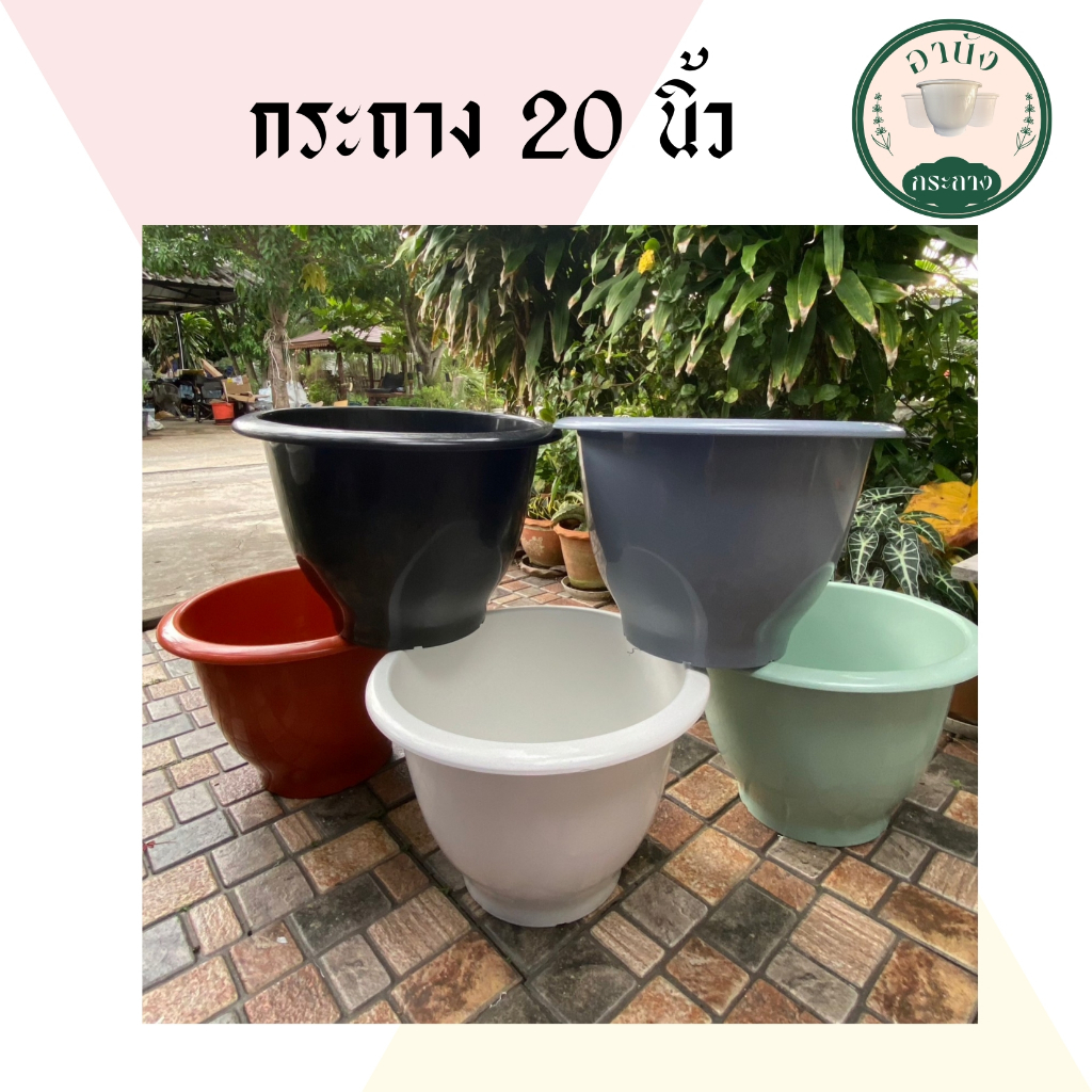 กระถาง 20 นิ้ว กระถางใบใหญ่