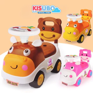 KISUBO รถแมคโครเด็ก 4 ล้อ 25-60cm Kids Ride On มีไฟ มีเสียงเพลง บังคับตักขึ้นลงได้