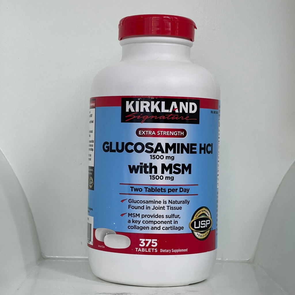 Kirkland Signature™ Extra Strength Glucosamine HCI 375 Tablets เพิ่มความแข็งแรงไขข้อความยืดหยุ่น ช่วงของการเคลื่อนไหว