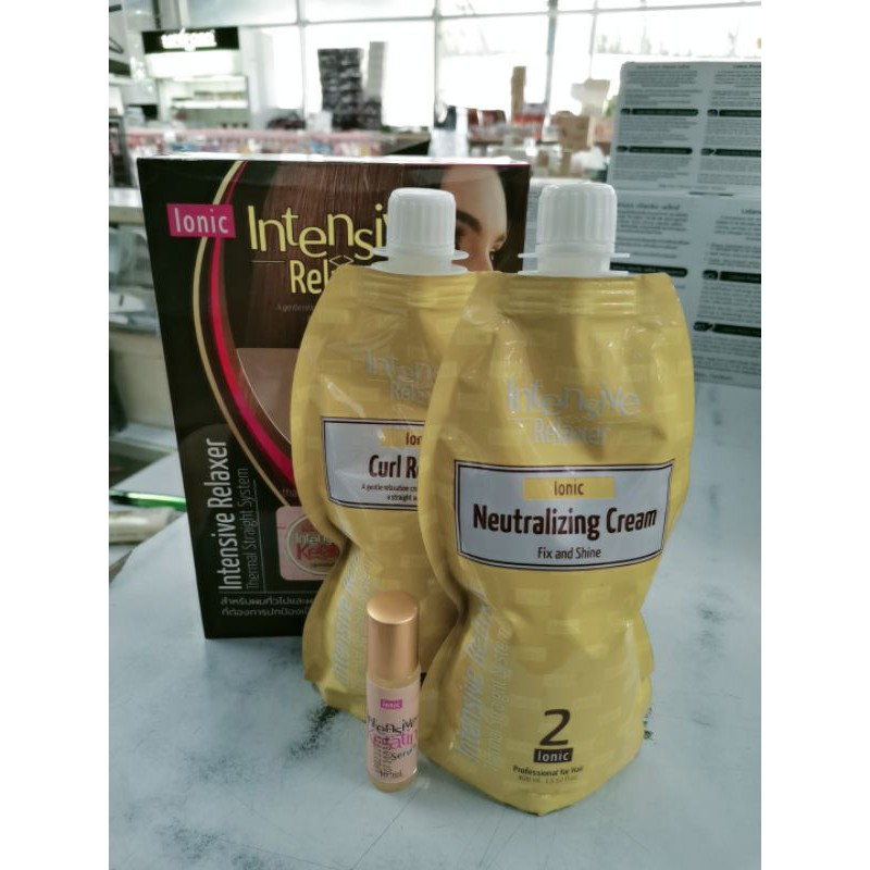 ครีมยืดผม Ionic เคราตินเคลือบแก้ว (400ml*2) แถมฟรี‼️เคราตินสด