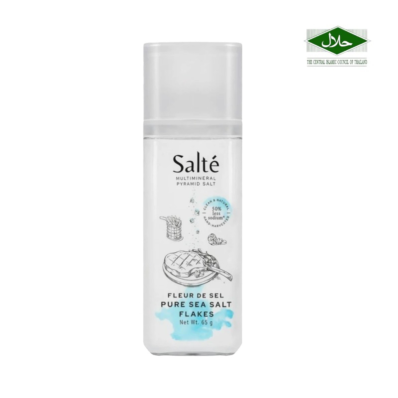 Salte pure sea salt flakes 65g. เกล็ดดอกเกลือทะเล พร้อมส่ง