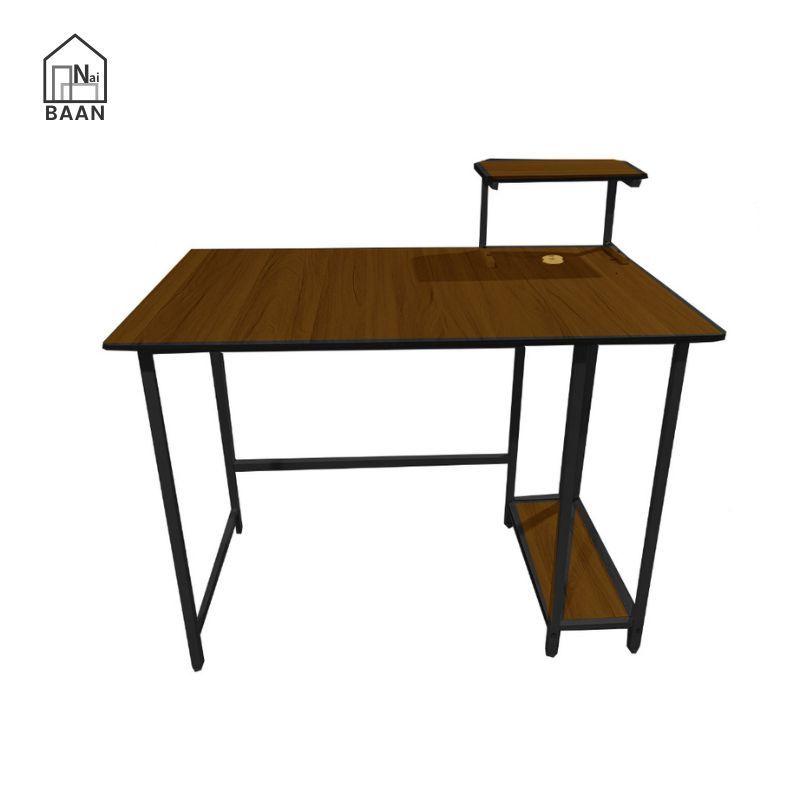 Naibaan โต๊ะทำงาน มินิมอล มีชั้นวางของ รับน้ำหนักได้เยอะ Computer table