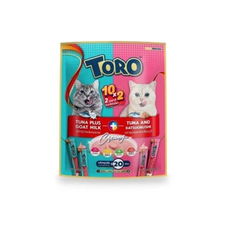 Toro Toro ขนมแมวเลีย โทโร่ โทโร่ 20 หลอด สำหรับแมวอายุ 2 เดือนขึ้นไป