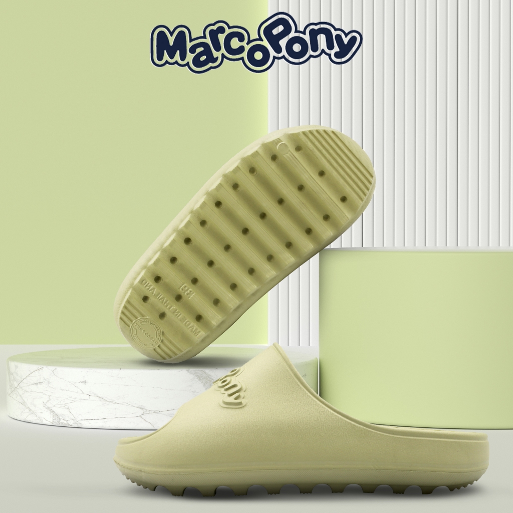 Marco Pony รองเท้าแตะ รองเท้าแตะลําลอง นิ่ม เท็กเจอร์ พื้นหนา 3cm สำหรับผู้หญิง ทุกโอกาส เหมาะกับฤดู MH9005W