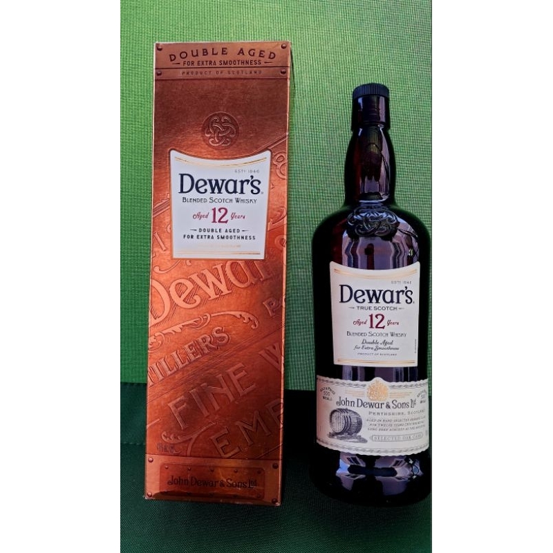 ขวดเปล่าพร้อมกล่องกระดาษ Dewar's 12 ปี 1,000 ml.