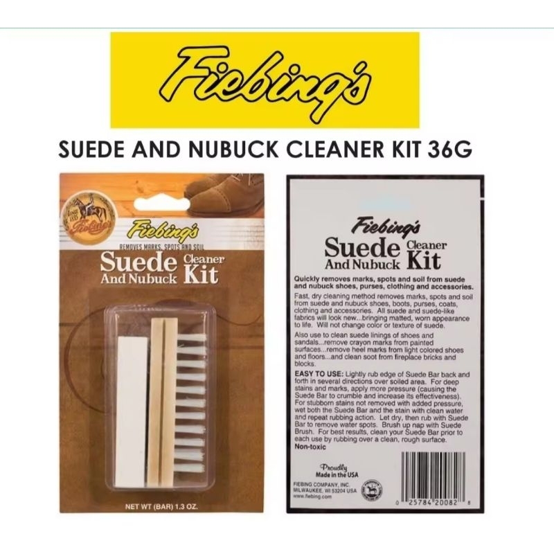 Fiebing's suded and nubuck cleaner kit ชุดแปรงทำความสะอาดหนังขนนิ่ม หนังกลับ