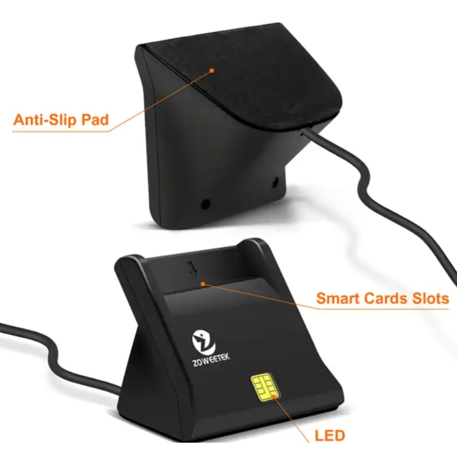เครื่องอ่านบัตรประชาชน ZW-12026-3  รับประกัน 1 ปี smart card reader แบรนด์ Zoweetek สเปค ICT ใช้ได้ทั้ง andriod และคอม - รูปที่ 2