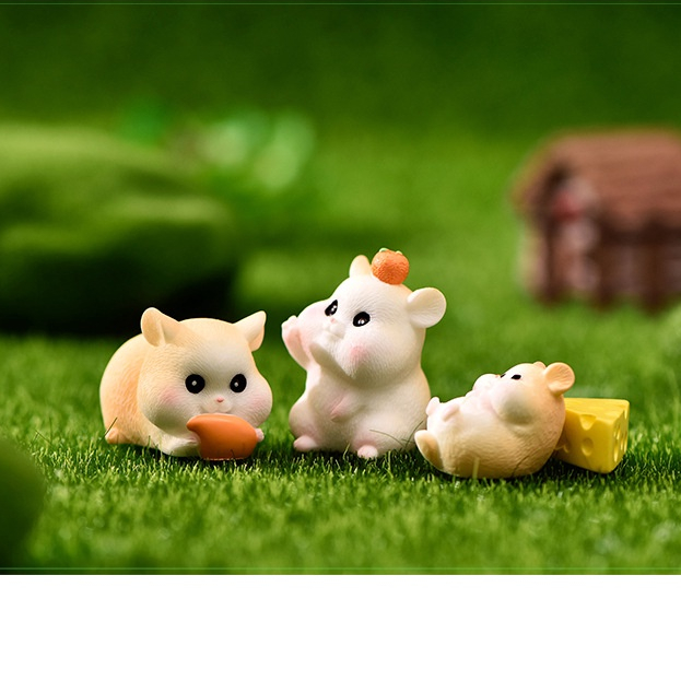 แฮมเตอร์จอมแทะ หนูมุสกะถวายพระพิฆเนศ (ราคา/1ชิ้น) ตุ๊กตาแต่งสวน จัดสวนถาด ไม้ดัด ไม้โขด ตกแต่งบ้าน ของสะสม พร็อพถ่ายรูป - รูปที่ 2