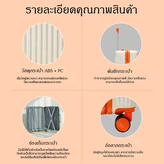 (ประกัน5ปี)กระเป๋าเดินทาง กระเป๋าเดินทางล้อลาก​ Macaron Series เฟรมซิป วัสดุABS+PC นิ้ว สีสวย จุของได้เยอะ