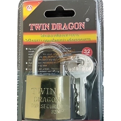 กุญแจสปริงสีทอง คอสั้น 25-50 มิล TWIN DRAGON TD42
