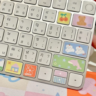 WGG x stickwithme4ev apple keyboard sticker! สติกเกอร์ติดคีย์บอดลายน่ารัก | Stickwithme4ev