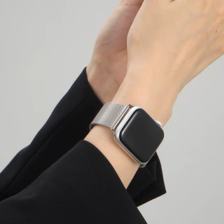 มิลานสไตล์นาฬิกาสำหรับ iWatch 11 10 9 8 7 6 SE 5 4 3 2 1 แหวนสแตนเลส,สายนาฬิกาแม่เหล็ก,49mm46mm38mm40mm41mm42mm44mm45mm