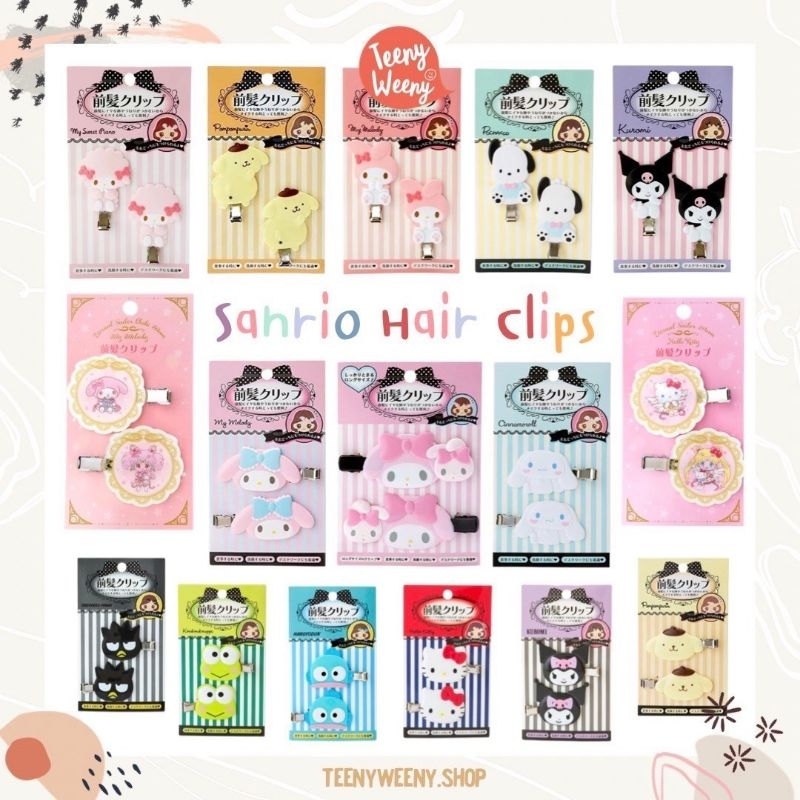 พร้อมส่ง กิ๊บซานริโอ้ Sanrio hair clips ของแท้จากญี่ปุ่น กิ๊บติดผม กิ๊ฟติดผม กิ๊ฟซานริโอ้ แท้ 100%