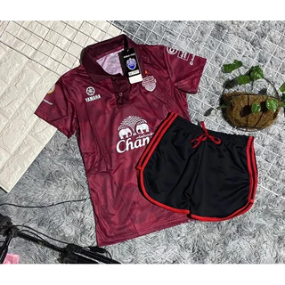 ชุดกีฬามีทั้งเสื้อเเละกางเกง ผ้าใส่สบาย เสื้อฟรีไซส์