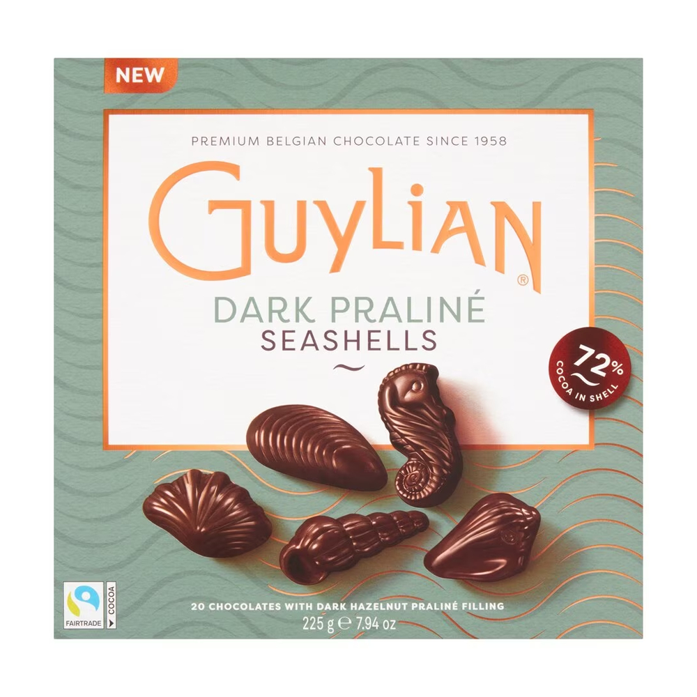 Guylian Dark Praline Seashells Chocolate Premium Belgium Chocolate 225g
