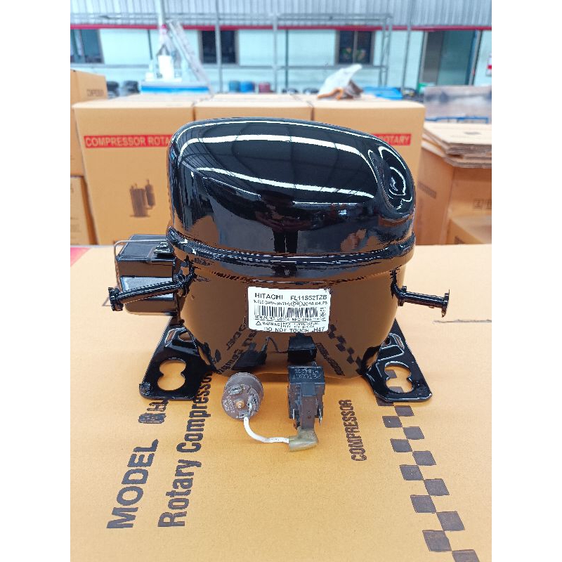 คอมเพรสเซอร์ตู้เย็น มือสอง ยี่ห้อ Hitachi รุ่น FL1152 ขนาด 1/5 แรง น้ำยา R134 ไฟ220