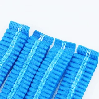 หมวกคลุมผม หมวกตัวหนอน 100ชิ้น หนา10กรัม 19นิ้ว 4สี