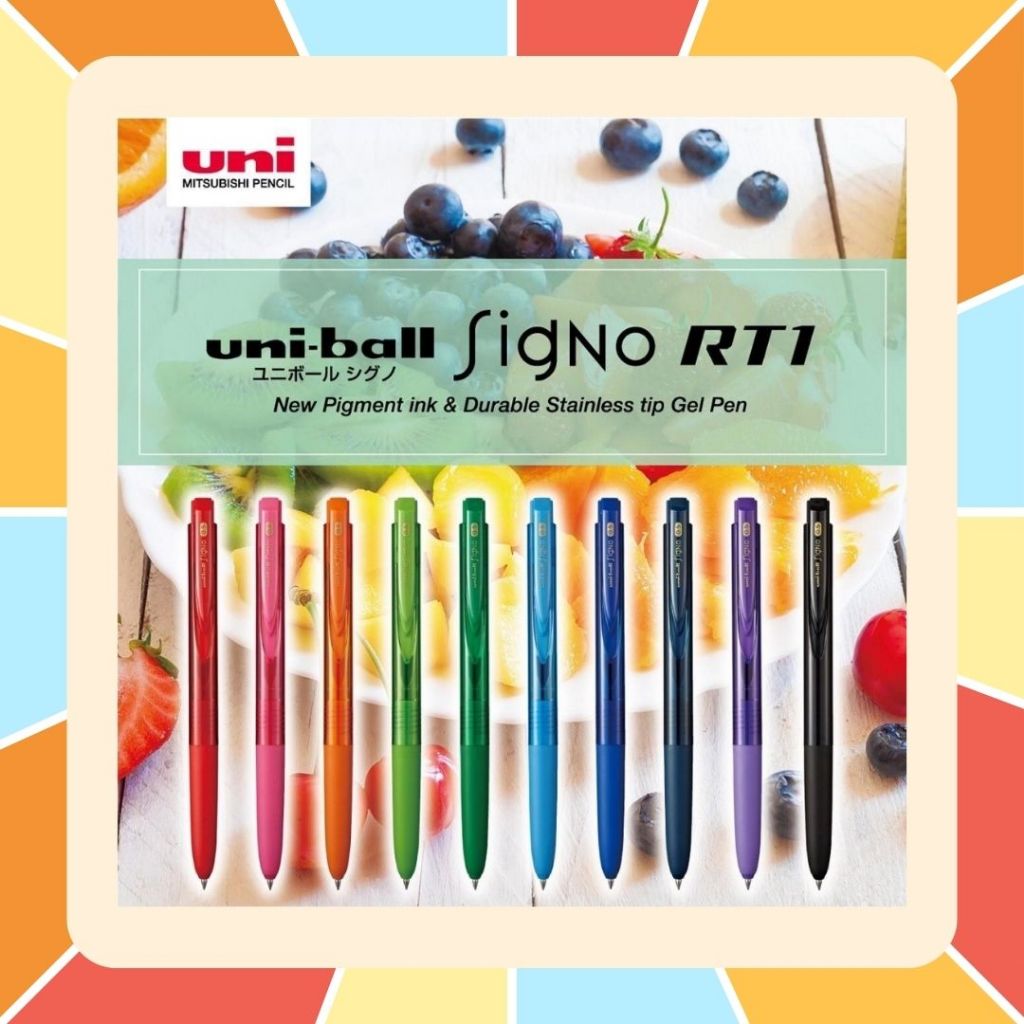 UNI SIGNO RT1 ปากกาเจลกันน้ำ 0.38 MM และ 0.5 MM (นำเข้าจากญี่ปุ่นของแท้ 100%) รุ่น UMN-155N และ ไส้ปากกา