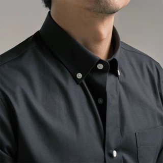 era-won เสื้อเชิ้ต ทรงปกติ Premium Quality Dress Shirt แขนยาว สี Black01