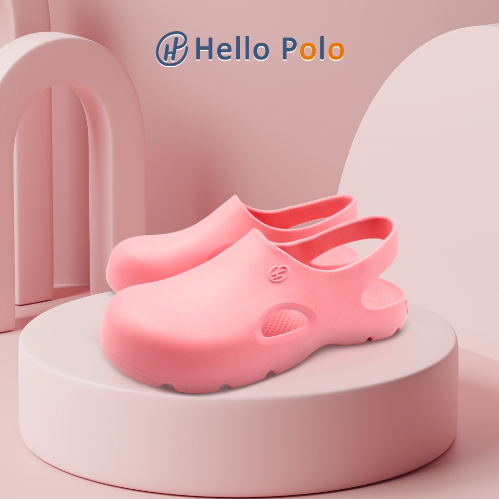 Hello Polo รองเท้าแตะผู้หญิง แฟชั่น EVA กันลื่น 3CM พื้นนิ่ม น่ารัก นิ่มเหมือนเหยียบขี้ HP8008W