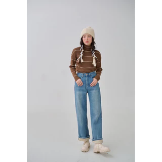 umore.made 👖(มี7สี XS-XXL) Found winter jeans กางเกงยีนส์ บุขน ผ้ายีนส์ยืดหยุ่นได้ดี ทรงสวย ใส่สบายมาก