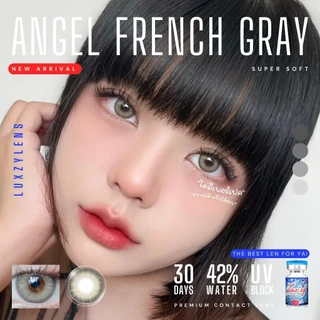คอนแทคเลนส์🌈Angel French🌈 Brown / Gray (Luxzylens) ขนาดมินิ💖 รุ่นฮิตล่าสุดจากเกาหลี