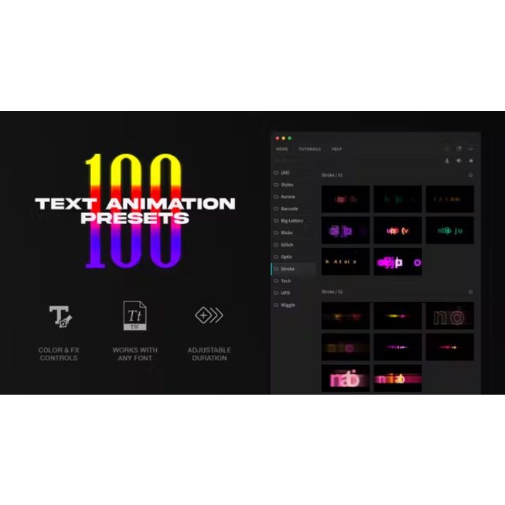 100 Text Presets for Premiere Pro