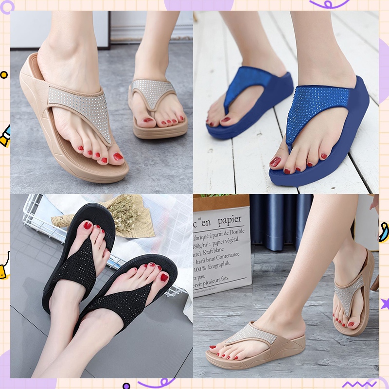 GFShop NEW Item รองเท้าหูหนีบสำหรับผู้หญิง งานจริงสวยตรงปก ดีเทลแต่งกริตเตอร์แบบจัดเต็ม ไอเท็มเด็ดๆที่สาวๆไม่ควรพลาด มีใ