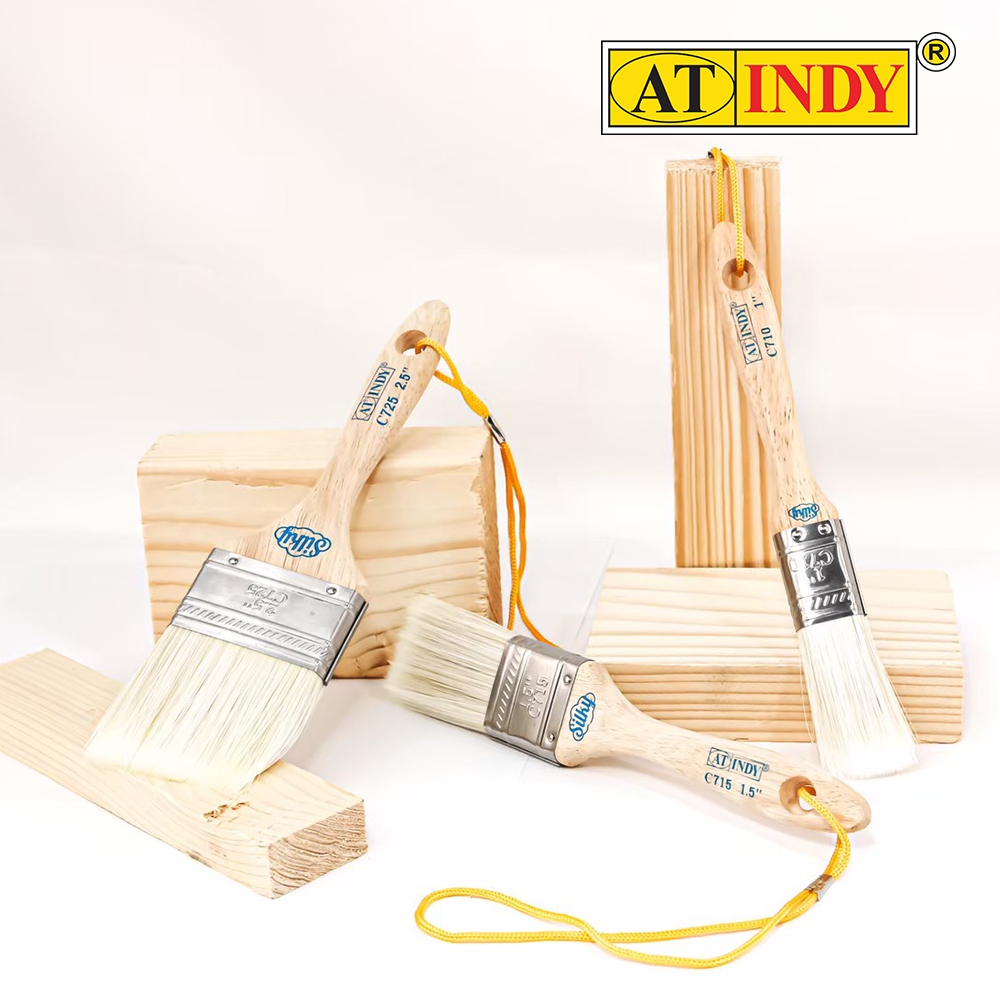 AT INDY Paint Brush แปรงทาสีขนเคมีสังเคราะห์ รุ่น C710 รูปที่ 3